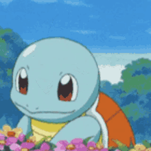 Squirtle Flowers GIF - Squirtle Flowers Water Type GIFs