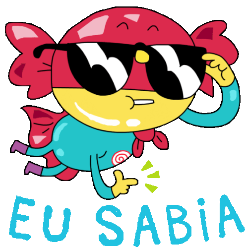 Hero In Sunglasses Says Eu Sabia In Portuguese Sticker - Sugar Hero Eu Sabia Google Stickers