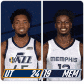 Utah Jazz (24) Vs. Memphis Grizzlies (19) First-second Period Break GIF - Nba Basketball Nba 2021 GIFs