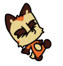 a cartoon drawing of a fox with a very angry look on his face .