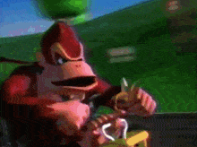Donkey Kong Mario Kart 64 GIF - Donkey Kong Mario Kart 64 Banana Peel GIFs