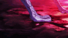 a close up of a person 's feet in a cartoon