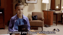 Im Curing You Of Your Wickedness Bible GIF - Im Curing You Of Your Wickedness Bible Kid GIFs