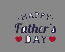 a happy father 's day greeting card with hearts