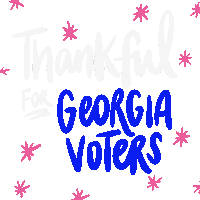 Thankful For Georgia Thankful Sticker - Thankful For Georgia Thankful Georgia Voters Stickers