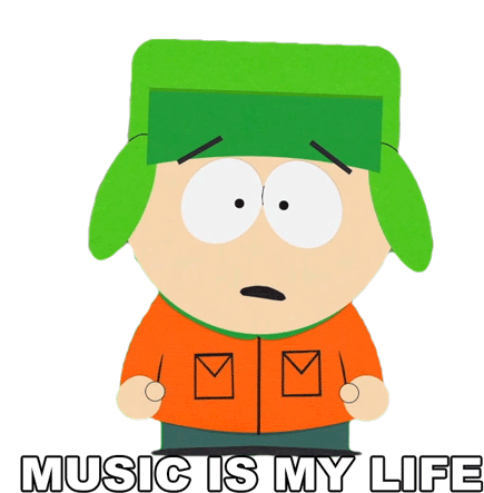 Music Is My Life Kyle Broflovski Sticker - Music Is My Life Kyle Broflovski South Park Stickers