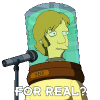 For Real Becks Head Sticker - For Real Becks Head Futurama Stickers