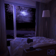 Fireworks Bed Room GIF