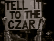 Sign Guy Sing Man GIF - Sign Guy Sing Man Tell It To The Czar GIFs