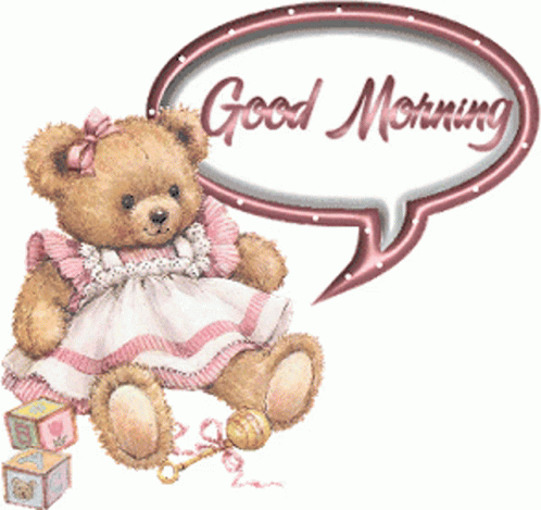 Good Morning Bear Sticker - Good Morning Bear Teddy Bear - Discover ...