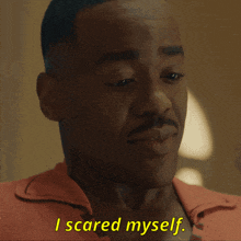 a man says i scared myself in yellow