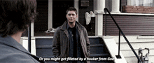 Or You Might Get Filleted By A Hooker From God Dean Winchester GIF - Or You Might Get Filleted By A Hooker From God Dean Winchester Supernatural GIFs