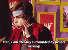 Starkid Joey Richter GIF - Starkid Joey Richter Surrounded By People Kissing GIFs