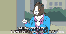 Smiling Poop Emoji I Love Everything About This Bojack Horseman GIF - Smiling Poop Emoji I Love Everything About This Bojack Horseman I Love Everything GIFs