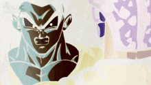 a drawing of a man 's face with the words blue animation on the bottom