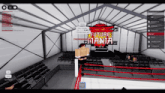 a wrestling ring with a sign that says future mania on it