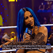 Sasha Banks You Dont Care About Helping Any Of The Women In The Back GIF