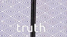 a purple and white geometric pattern with the word truth