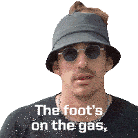 The Foots On The Gas Its Go Time Luke Willson Sticker - The Foots On The Gas Its Go Time Luke Willson Canadas Ultimate Challenge Stickers