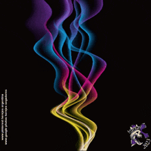 a black background with colorful smoke coming out of it and the year 2013