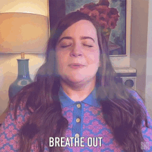 Breathe Out Aidy Bryant GIF - Breathe Out Aidy Bryant Saturday Night Live GIFs