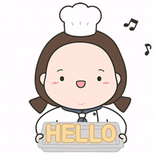 little chef baby girl hello chef hat
