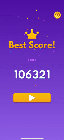 a purple background with the words best score 106321