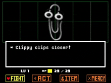 a screenshot of a video game with a clippy clips closer !