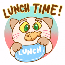 cat girl adorable cute lunch