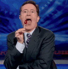 Sexy Stephen Colbert GIF - Sexy Stephen Colbert Lick GIFs