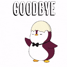 bye goodbye penguin leave leaving