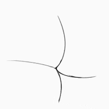 a black and white drawing of a cross with a white background .