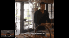 a man standing in a kitchen with the words " i feel confident about that " on the bottom