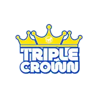 a logo for triple crown with a yellow crown