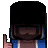 a pixel art of a man with a beard and a hood giving a thumbs up sign .