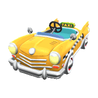 Yellow Taxi Taxi Sticker - Yellow Taxi Taxi Mario Kart Stickers