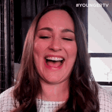 Laughing Taylor Strecker GIF - Laughing Taylor Strecker Younger GIFs