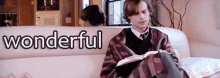 Wonderful - Matthew Gray Gubler GIF - Wonderful Matthew Gray Gubler Reading GIFs