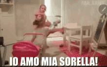 Sorella Sorelle Ti Odio Ti Amo Ti Adoro Picchio GIF - I Love My Sister GIFs