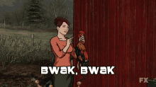 Bwak Bwak GIF - Chicken Archer Cheryl GIFs