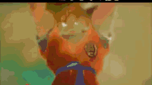 a close up of a cartoon character 's face with a very angry expression .
