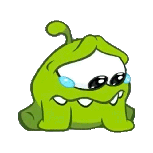 Crying Om Nom Sticker - Crying Om Nom Cut The Rope Stickers