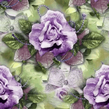 gina101 purple flowers seamless background sparkles nature