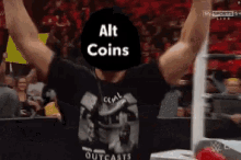 wrestling bitcoin coin punch