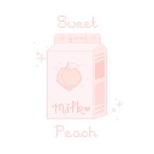 pastel pink milk sweet peach pixel art yum