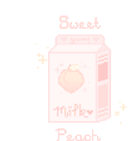 Pastel Pink Milk Sticker - Pastel Pink Milk Sweet Peach Stickers