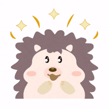 hedgehog cute brown delight expected
