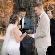 Wedding Day Happily GIF - Wedding Day Happily Looking At Each Other GIFs