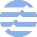a green and white circle with a few lines in it .