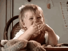 Baby Girl Laughing GIF - Baby Girl Laughing Eating GIFs